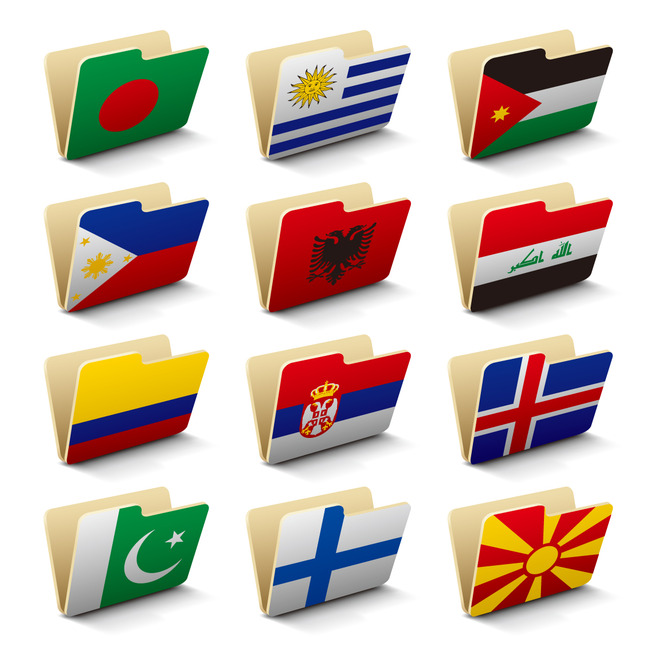 九款各国旗文件大图标设计模板下载(图片编号