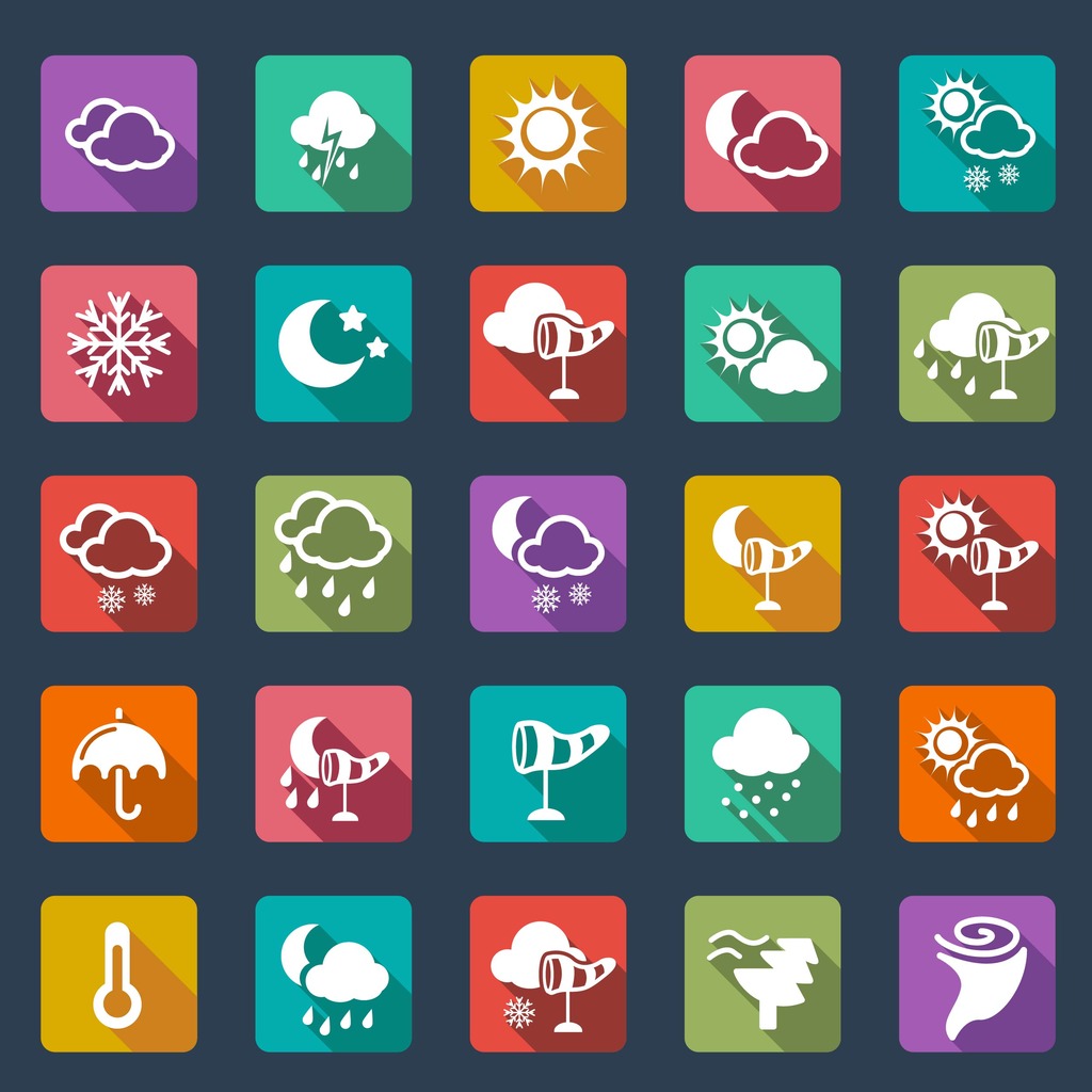 25款天气预报标志图标设计模板下载(图片编号