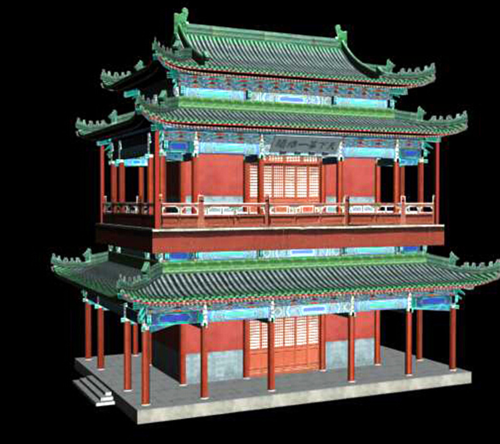 古代宫殿建筑模型图片