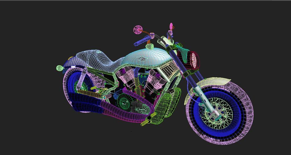 摩托车3D模型赛车模型3d赛车模型模板下载(图