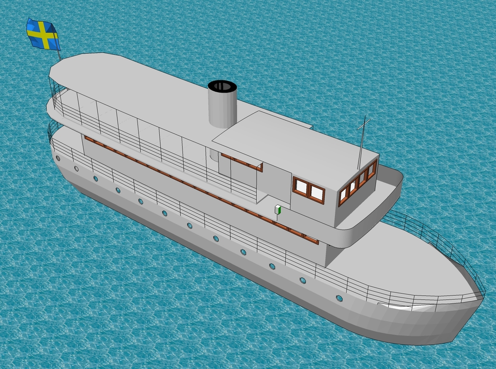 三层豪华客船sketchup模型下载模板下载(图片