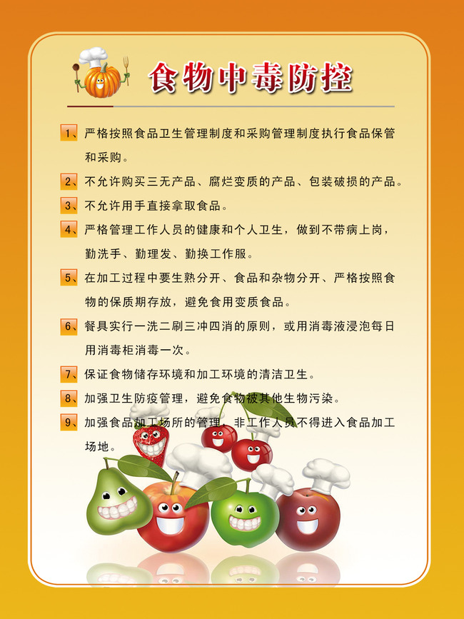 展板设计欣赏学校餐饮展板安全提示模板下载(