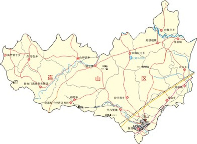 中国辽宁葫芦岛市地图矢量1图片