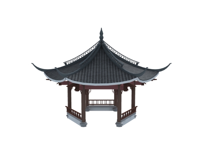 中式凉亭模型设计模板下载(图片编号:1356683