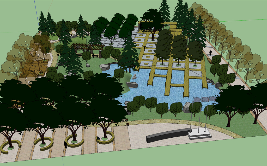 森林公园广场设计模型模板下载(图片编号:135