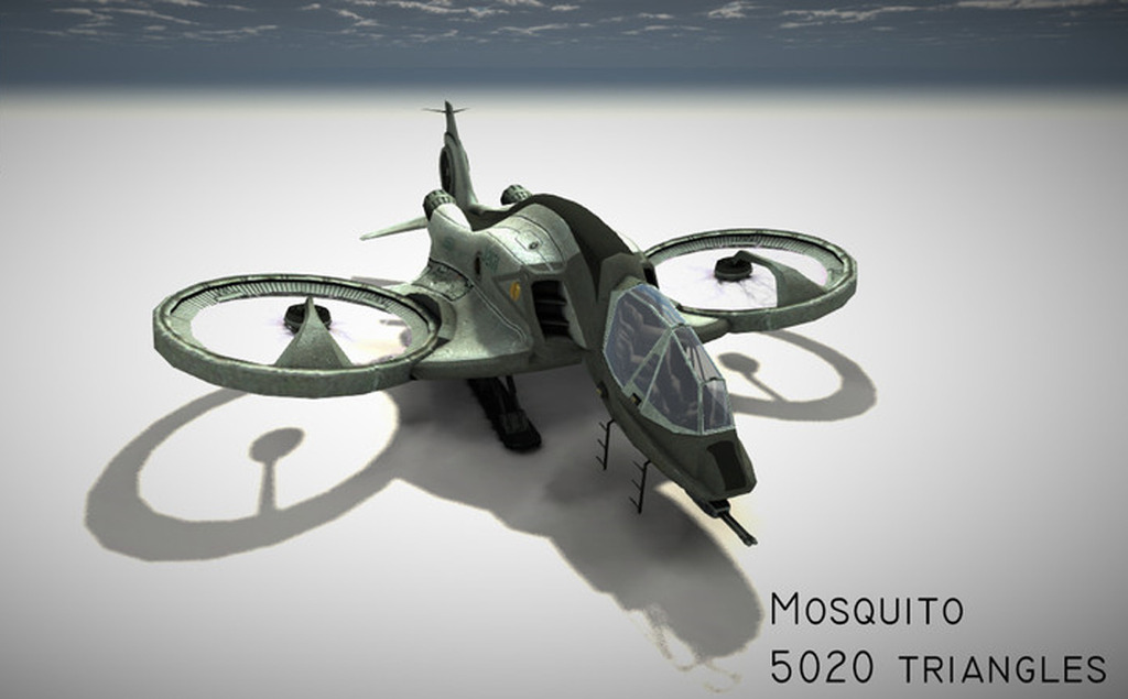 科幻飞船战机模型模板下载(图片编号:1357305