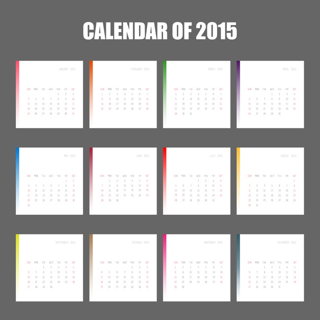 2015年月历月份牌图片