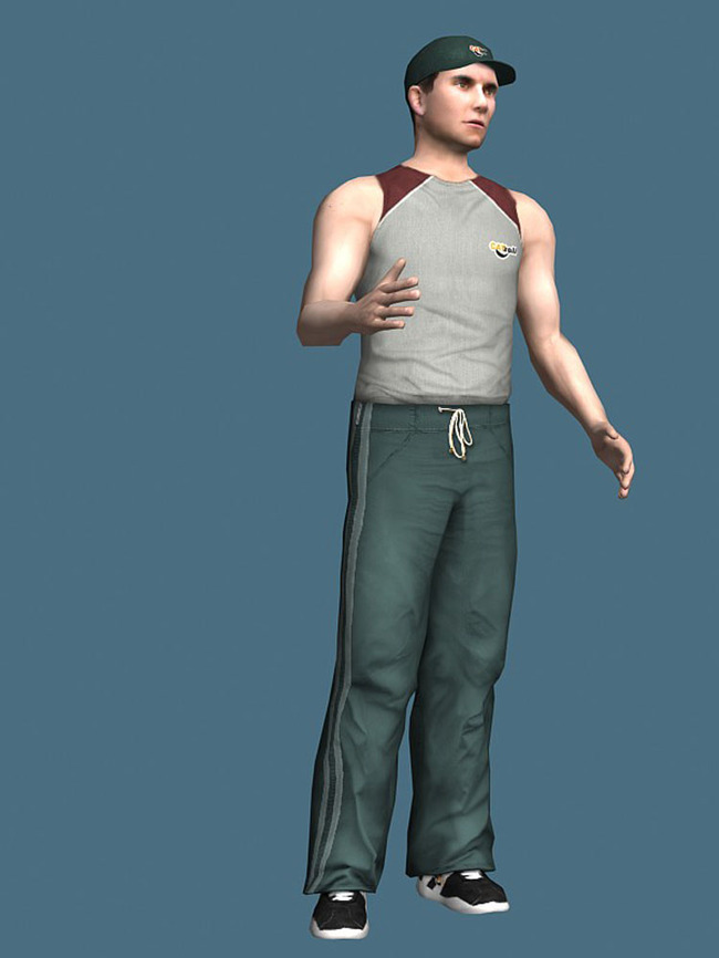 时尚鸭舌帽人物模型设计模板下载(图片编号:1