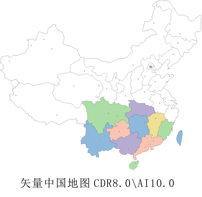 中国矢量地图模板下载(图片编号:13596388)_中