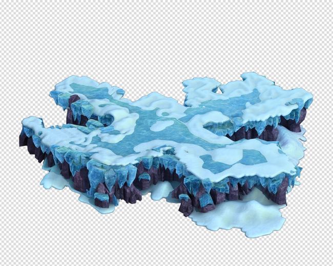 2.5D三维游戏卡通古代雪山场景模型模板下载