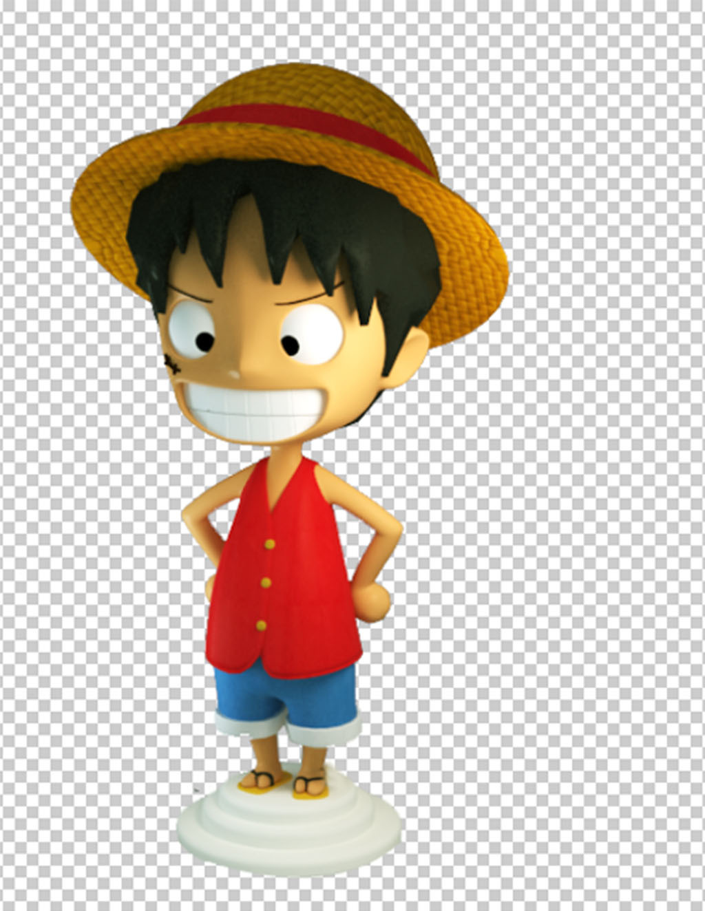 Q版路飞3D模型模板下载(图片编号:13618083