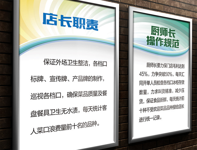 店长职责和厨师长操作规范模板下载(图片编号