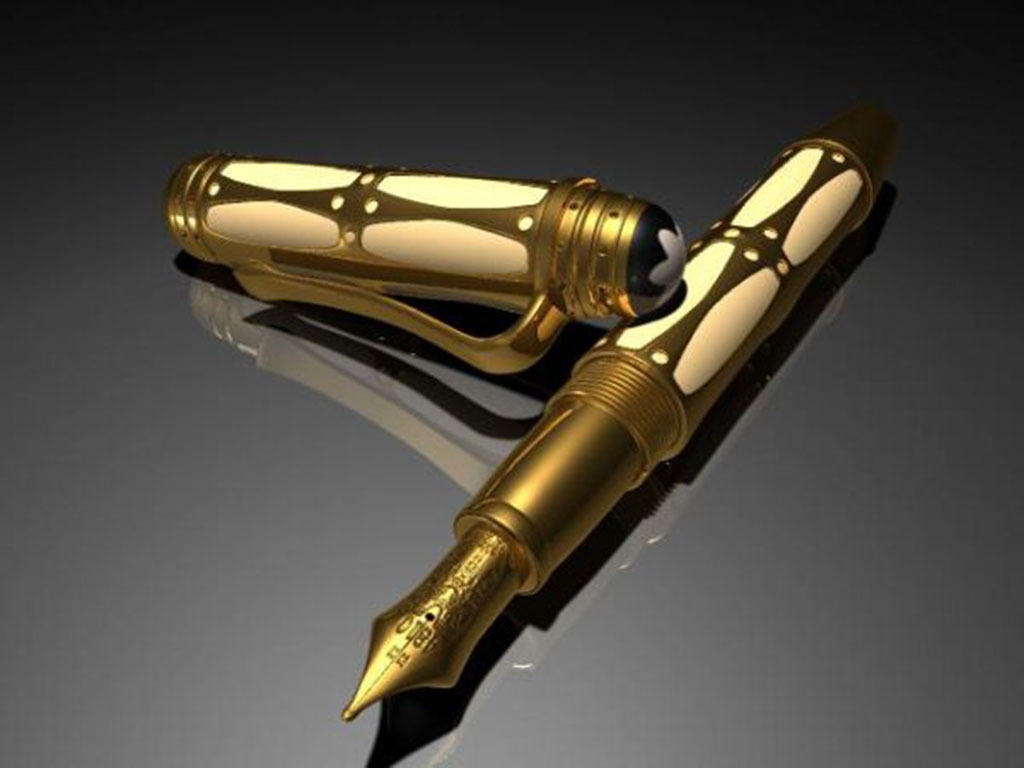 万宝龙金属三维钢笔模板下载(图片编号:13632
