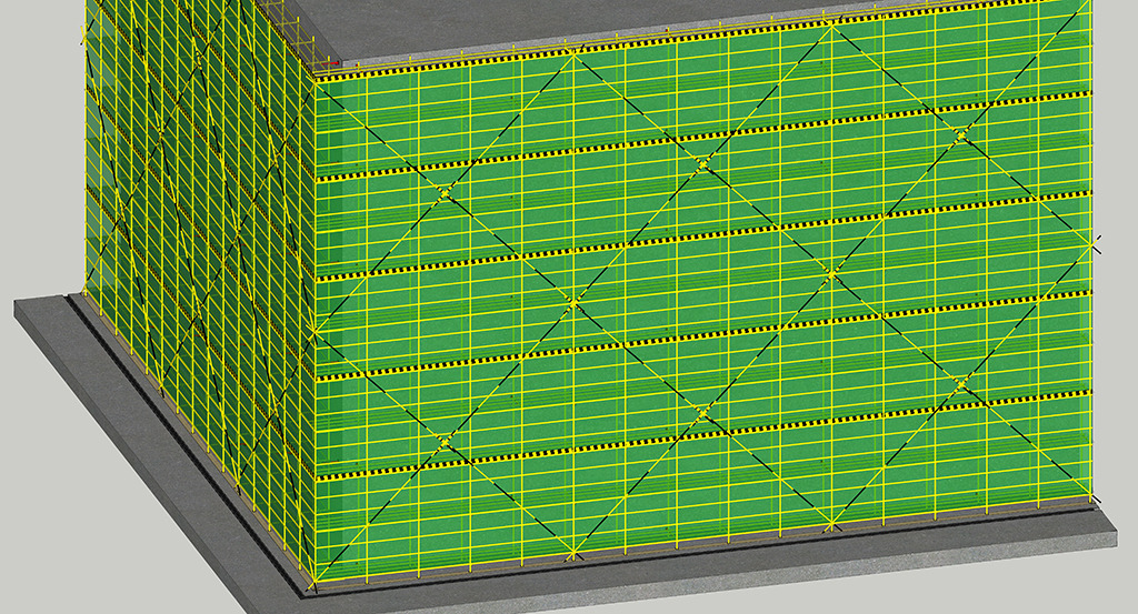 落地脚手架建筑安全标准化模型模板下载(图片