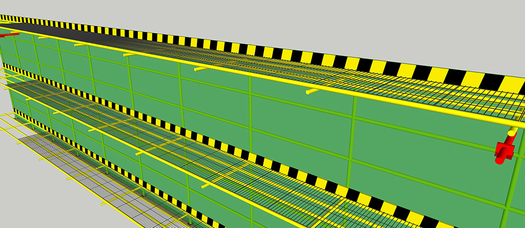 木脚手板挡脚板建筑安全标准化模型模板下载(