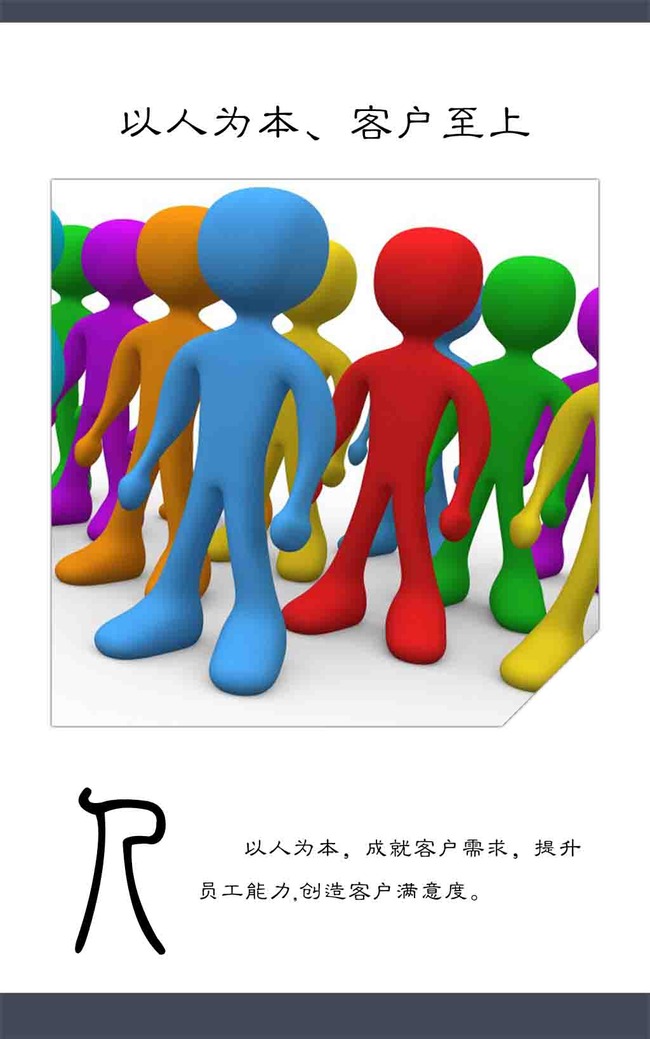 企业文化之以人为本客户至上展板设计模板下载