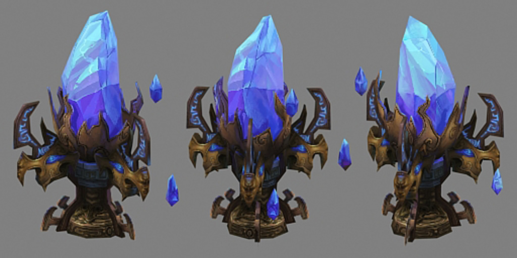 蓝色水晶晶石游戏场景模型模板下载(图片编号