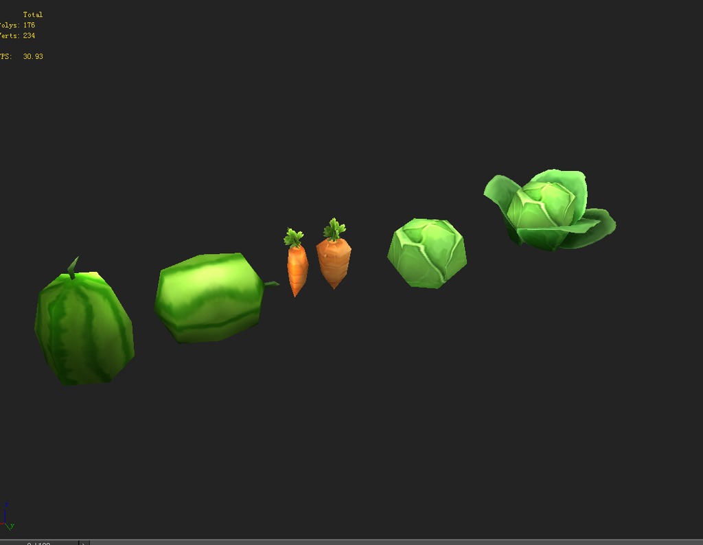 写实原画风格游戏模型水果蔬菜模板下载(图片
