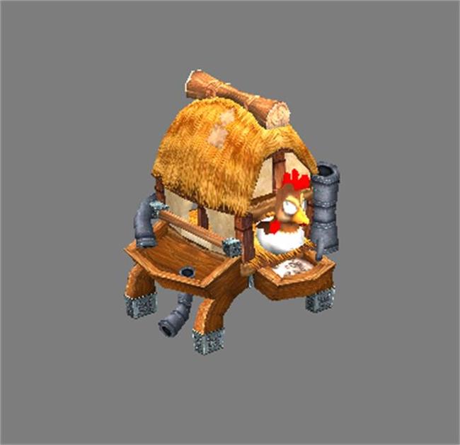 写实原画风格游戏模型鸡的饲养屋模板下载(图