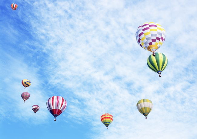 天空跳伞空气球蓝天模板下载(图片编号:13654