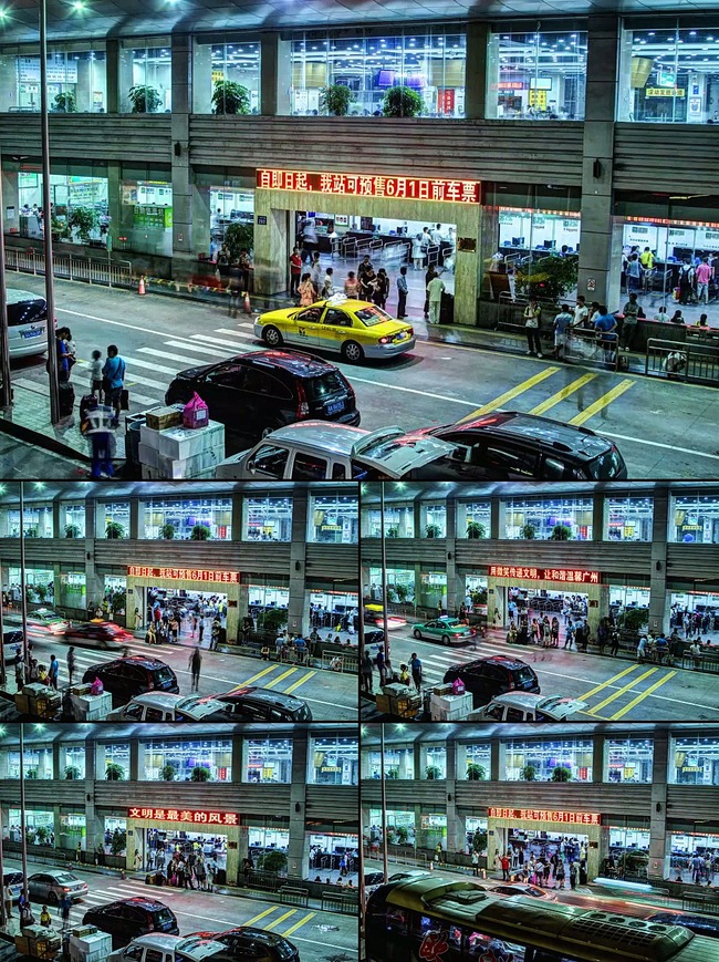 广州广园汽车站城市延时宣传片高清素材模板下