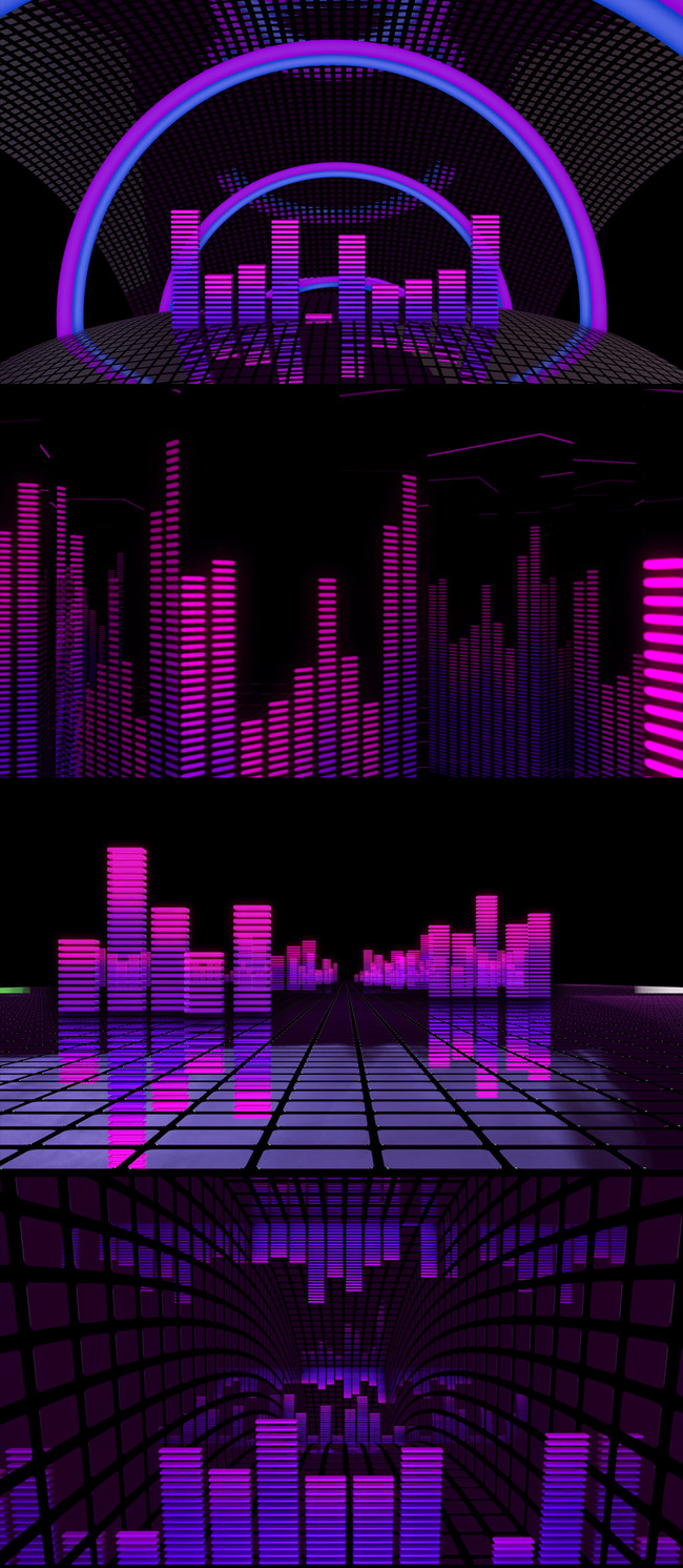 歌曲舞蹈气氛波形背景(可循环)模板下载(图片编