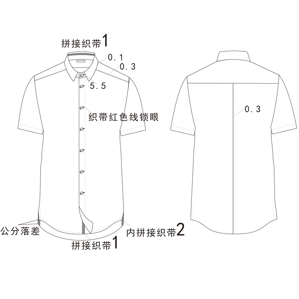 男装衬衫设计模版CDR矢量格式(3)模板下载(图