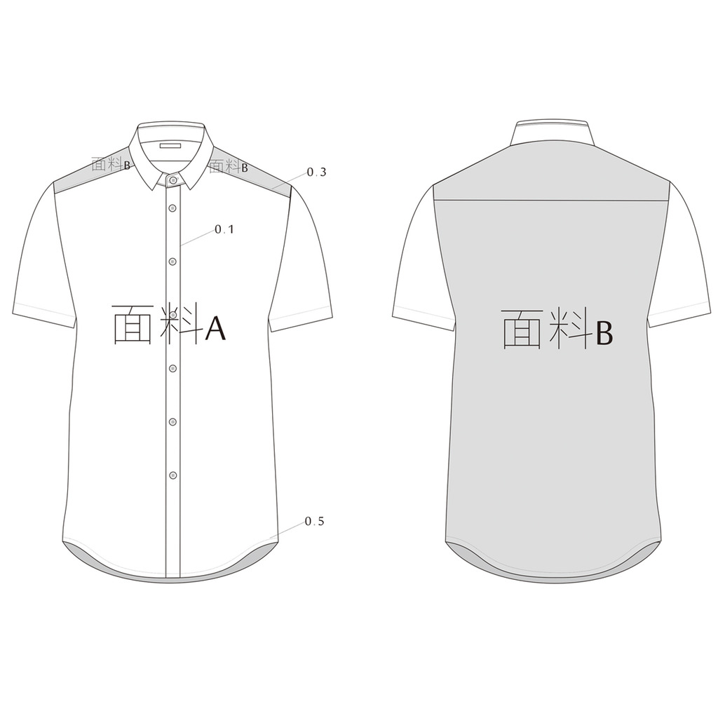 男装衬衫设计模版CDR矢量(4)模板下载(图片编