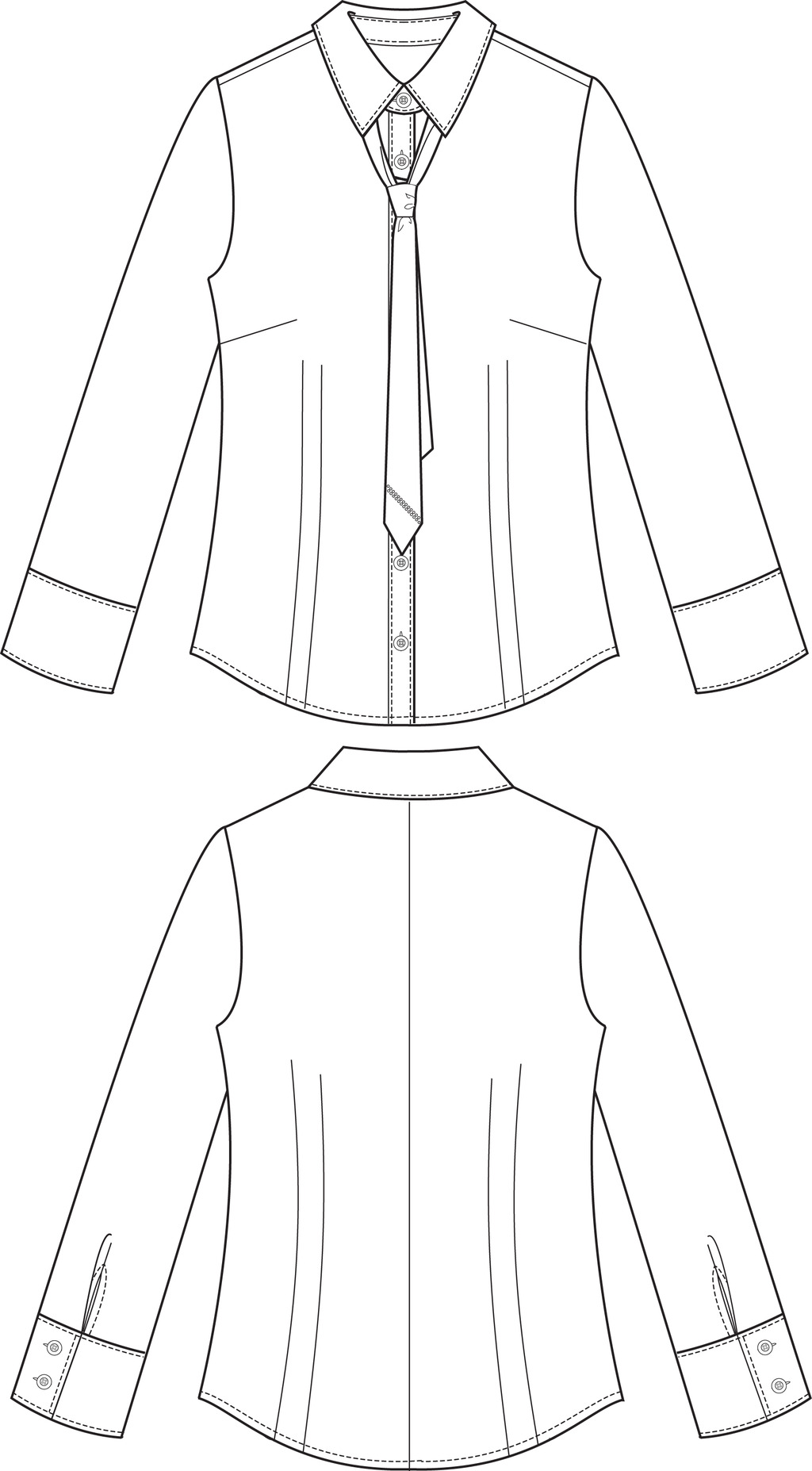 白衬衣设计校园风衬衣韩版长袖衬衣模板下载(