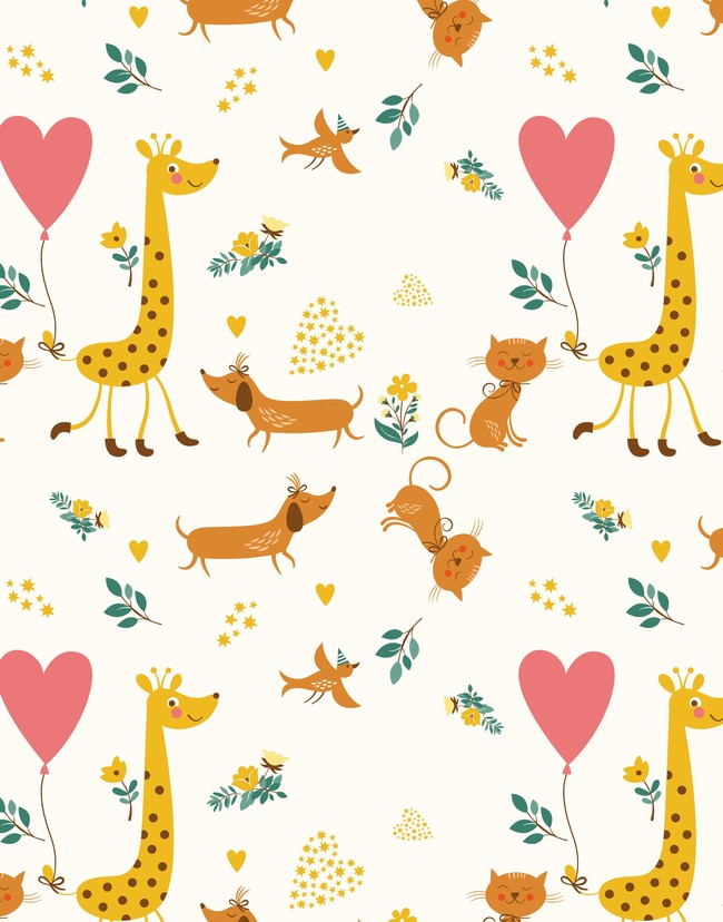 (AI)卡通动物图案模板下载(图片编号:13754211)_动物图案_花纹图案设计_我图网weili.ooopic.com