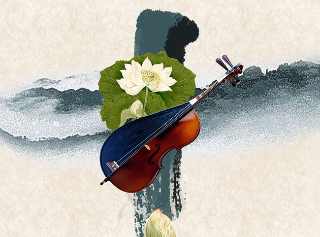 中西方音乐文化交流冲撞合并海报模板下载(图