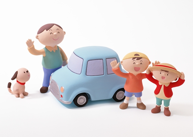 卡通人物模型家庭成员玩偶场景模板下载(图片