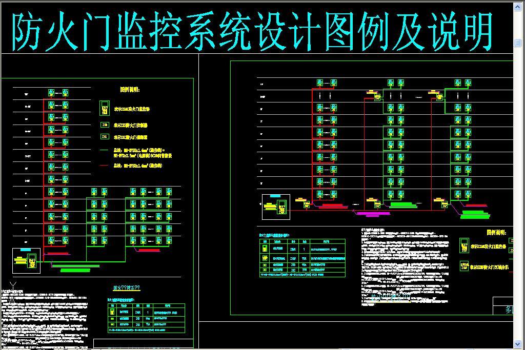 消防设备电源监控系统及防火门监控系统设计图