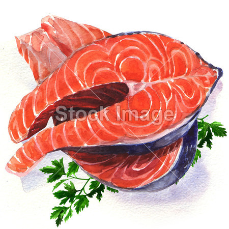 红色的三文鱼扒鱼图片素材(图片编号:5005110