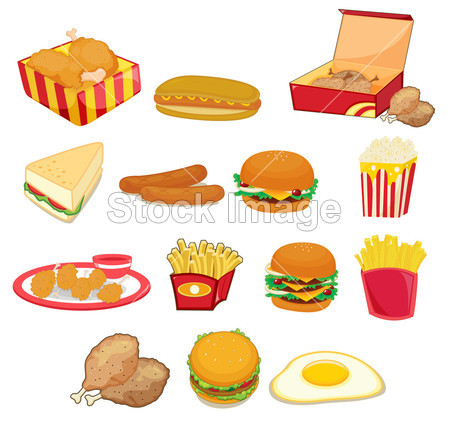 垃圾食品对白色图片素材(图片编号:50062305)_西式餐点图片库_美食饮料图库