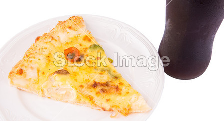Piece of a pizza and cola图片素材(图片编号:50