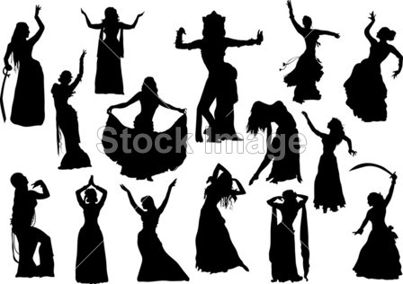 Belly dance silhouettes图片素材(图片编号:501