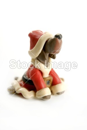 橡皮泥手工制作狗,圣诞老人圣诞礼服图片素材