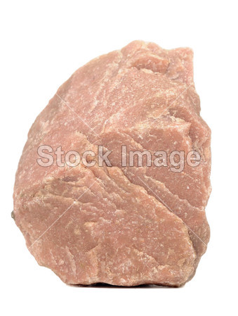 孤立在白色背景上的红色花岗岩石图片素材(图