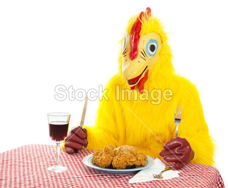 男子吃晚饭吃鸡图片素材(图片编号:50178765