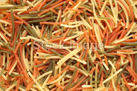 Colored Italian pasta (vermicelli)图片素材(图片