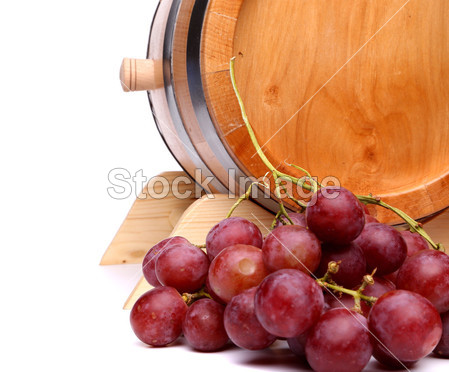 葡萄和葡萄酒的旧桶图片素材(图片编号:50222