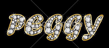 名称林贝聿嘉珠宝钻石,闪闪发光,灿烂的金色框