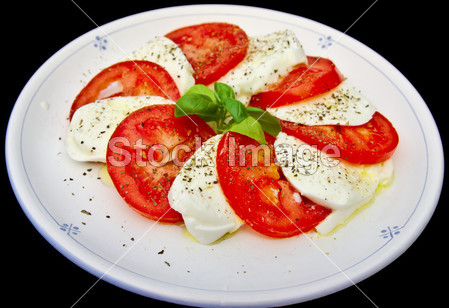 意大利干酪 di 沙律和番茄沙拉图片素材(图片编