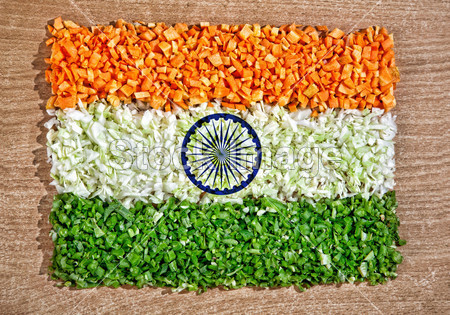 印度国旗从切碎的蔬菜图片素材(图片编号:502