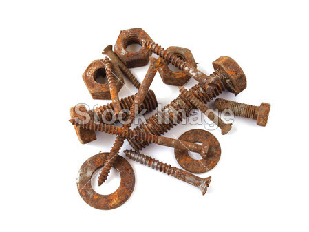 生锈的螺母、 螺栓和螺钉图片素材(图片编号:5