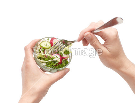 Strict diet: small vegitable salad图片素材(图片编
