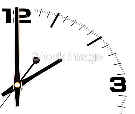 手表或孤立在白色显示时间概念上的时钟图片素