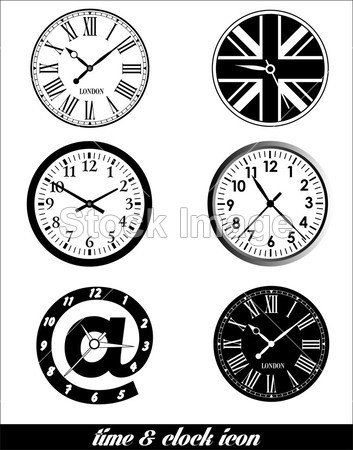 Time and clock background set.图片素材(图片