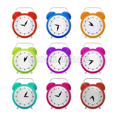 Colorful Alarm Clock Set图片素材(图片编号:50